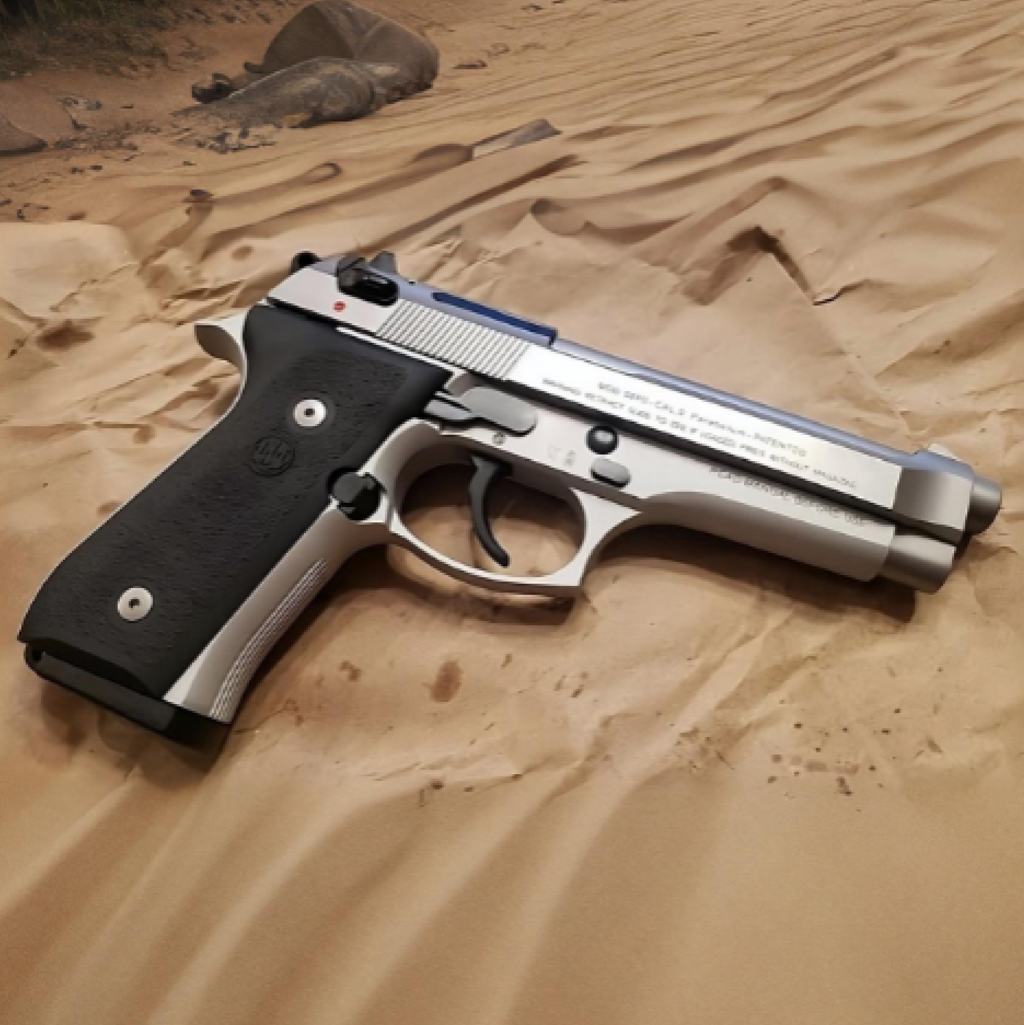 Beretta Silver Toy Gun for Kids