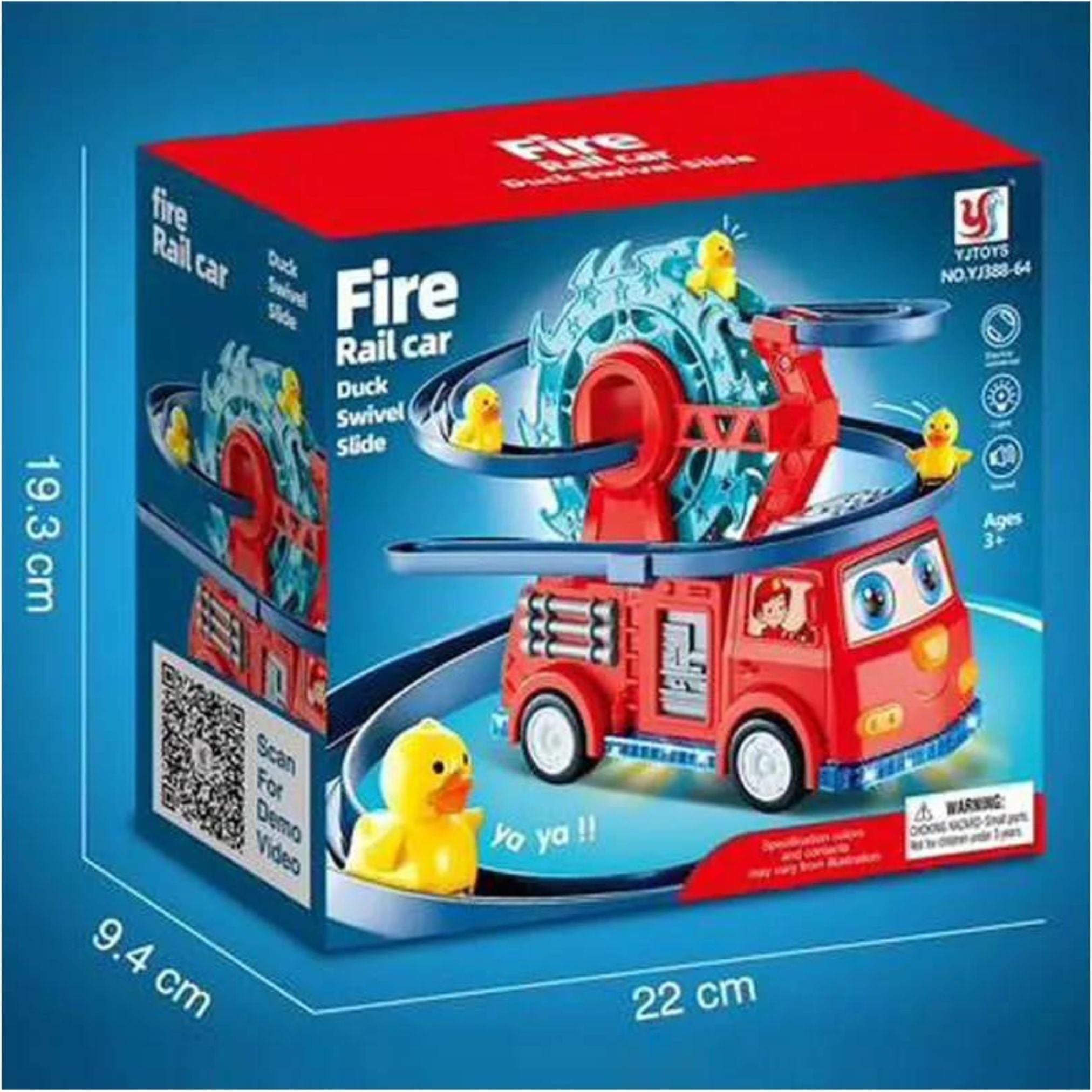 Duck Swivel Slide Fire Rail Car With Light