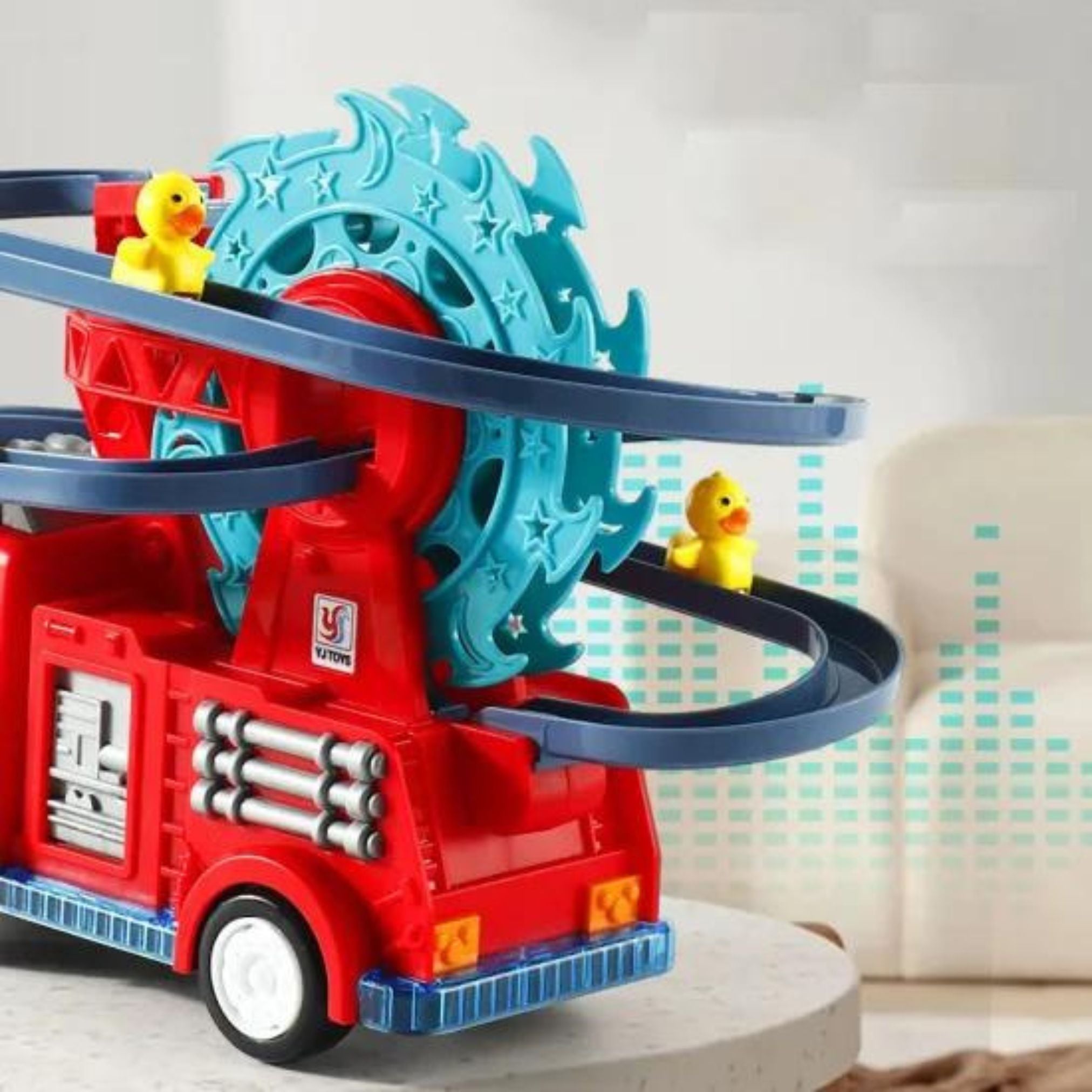 Duck Swivel Slide Fire Rail Car With Light